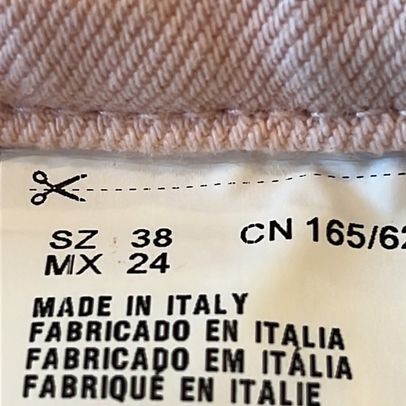 PRADA Milano High Rise Wide Leg Cropped Jeans Size 2 Regular Fit Pink - Picture 7 of 11